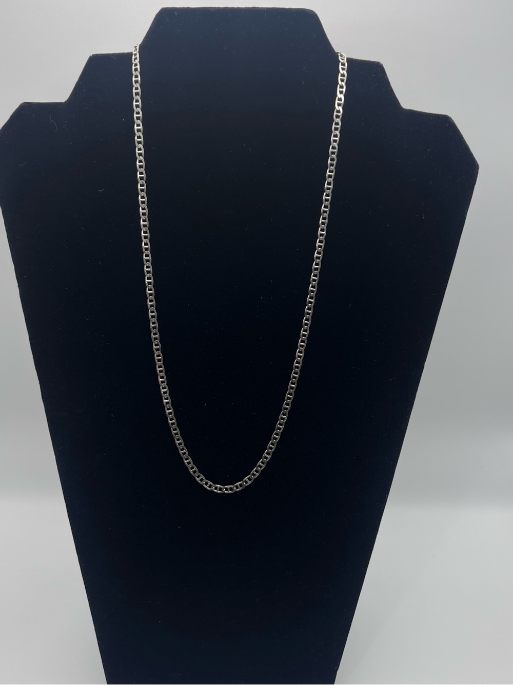 Polished Silver Box Chain Necklace - Women's Minimalist Silver Chain